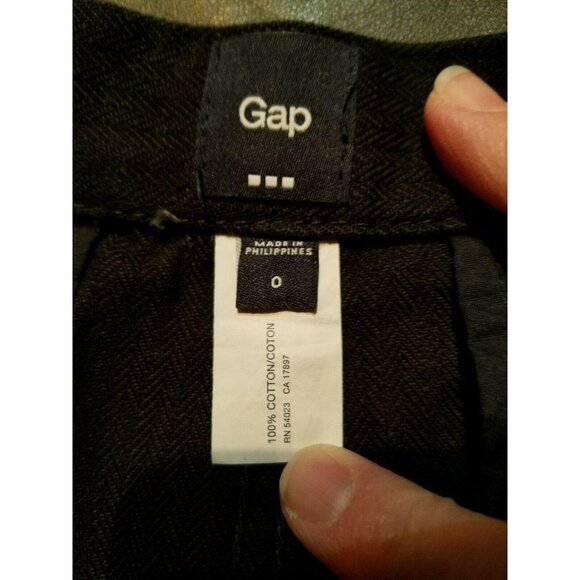 GAP Womens Navy Blue Zipper Skirt Size 0 Jean Look - Picture 3 of 4